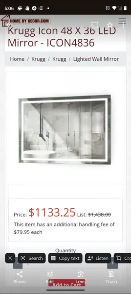 LED BATHROOM MIRROR'S