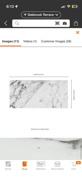 1.90$ sqft 16 in. x 32 in. Polished Porcelain Marble Look Floor and Wall Tile (14.2 sq. ft./Case)