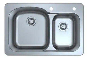 STAINLESS STEEL DOUBLE BOWL KITCHEN SINK 