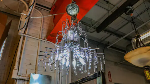 Crystal Chrome Chandelier