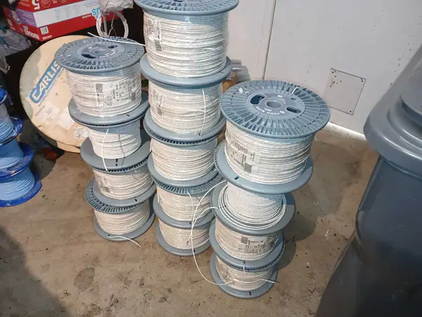 30 spools of insulated wire...... single strand and 3 strand... most are 1000 ft spools