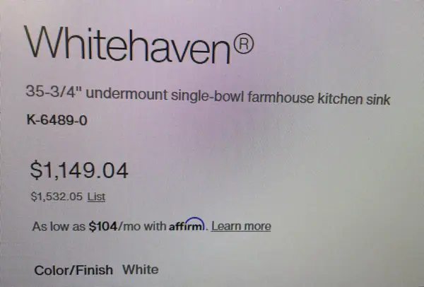 Whitehaven Undermount Kitchen Sink 