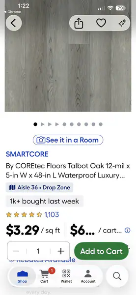 Smartcore Vinyl Plank Flooring from Lowe's 