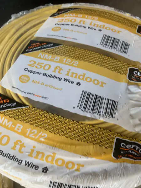 250' 12/2 and 12/3 indoor building wire