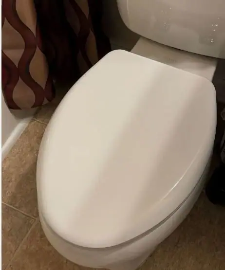 Bemis 19160CHA White Coralink Elongated ToiletSeat w/Chrome Hinges