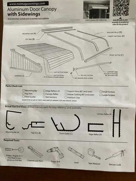Door canopy