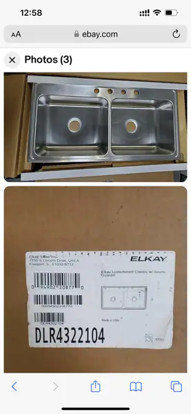 Elkay , Kolher, Blanco sinks 