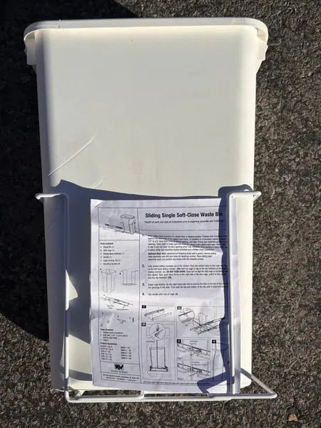 Single Sliding Soft Close Waste Bin