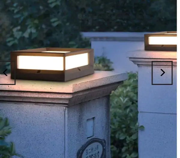 NEW Dazuma Square Waterproof Black Modern Solar Lights - Outdoor Fence Post Lights for Landscaping  180 each