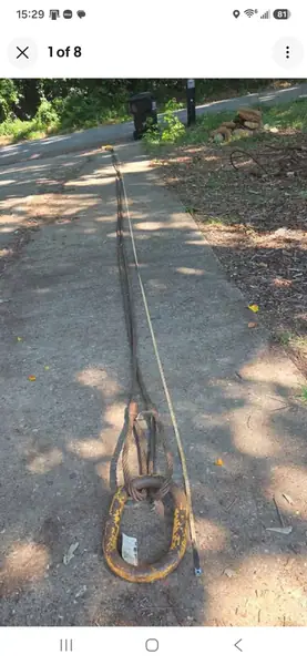 40'x7/8" Braided Steel Lifting Cables w/ Looped Ends