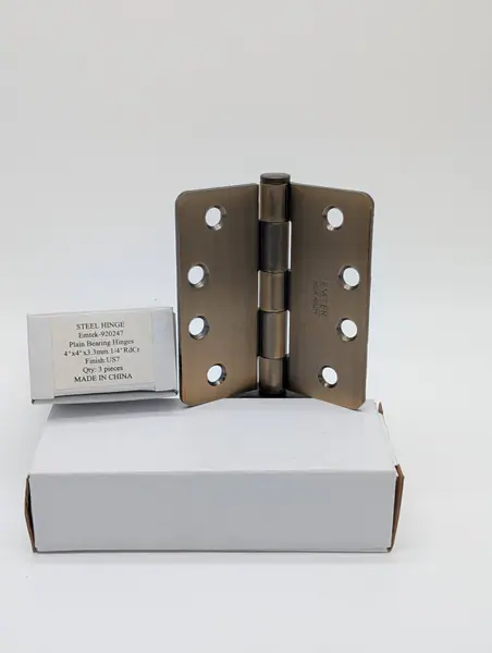 EMTEK French Antique (US7) Hinge 4"x4" 1/4" RdCr