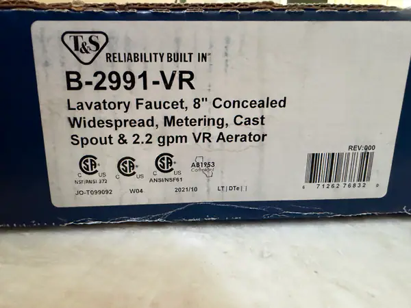 T&S Brass B-2991-VR 8" Metering Lavatory Faucet – NEW Open Box