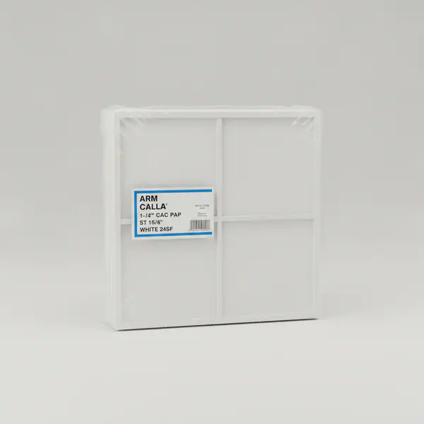 ARM CALLA 1-3/4" 2X2 CAC PAP ST 15/16" WHITE 24SF