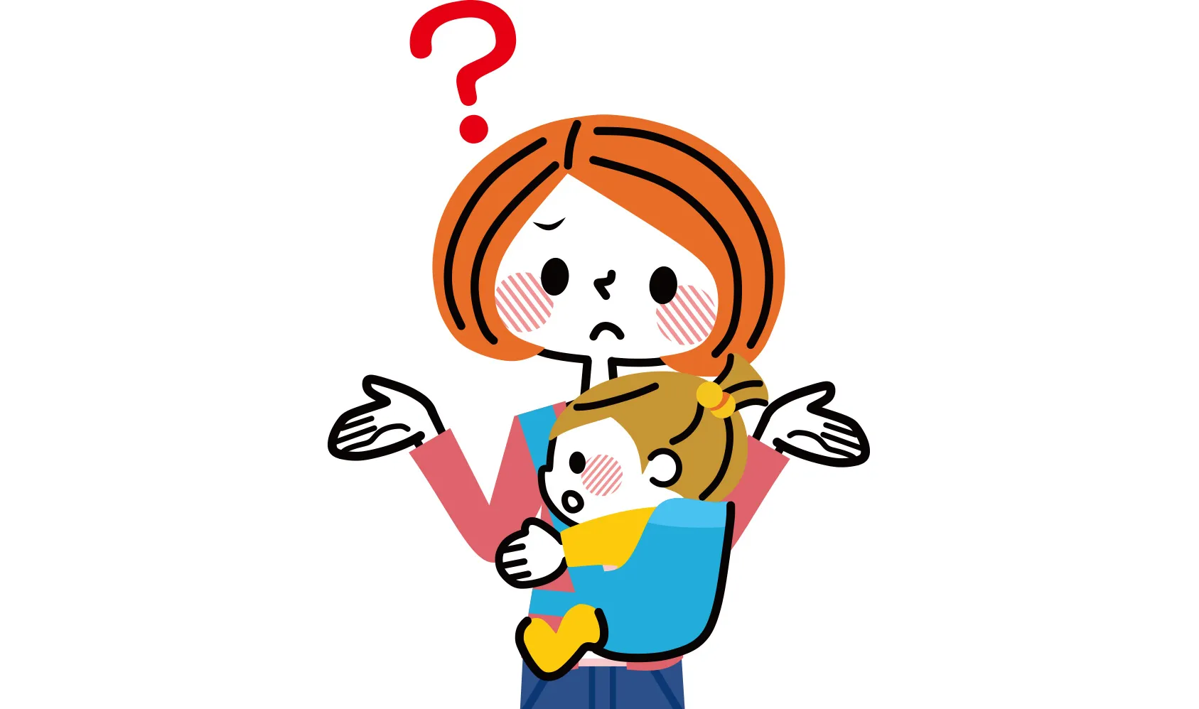 悩む女性イラスト