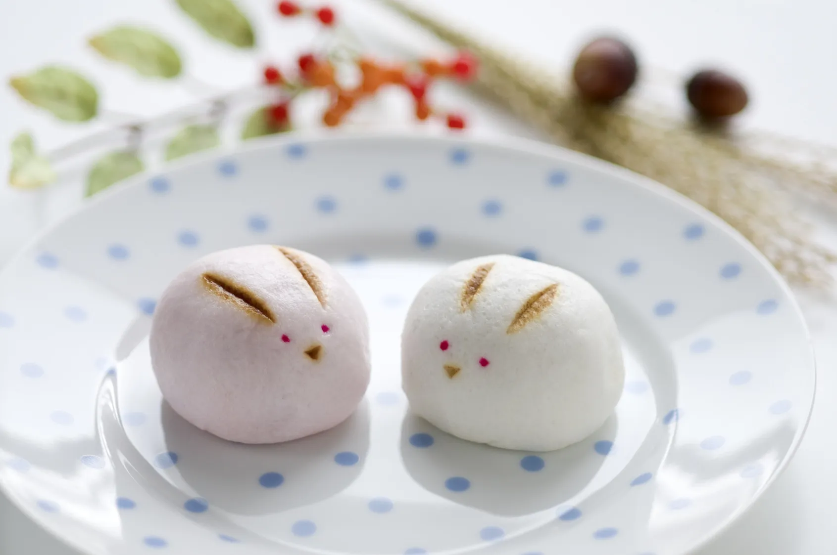 うさぎのお饅頭　秋の和菓子