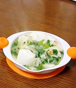 ほたてと野菜のあんかけ豆腐
