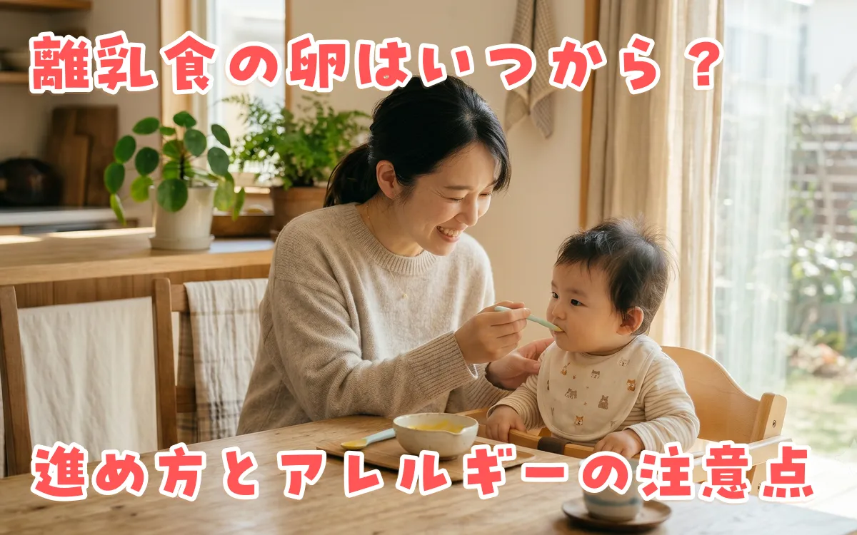 離乳食の卵はいつから？卵黄は5〜6ヶ月・卵白は7〜8ヶ月｜進め方とアレルギーの注意点