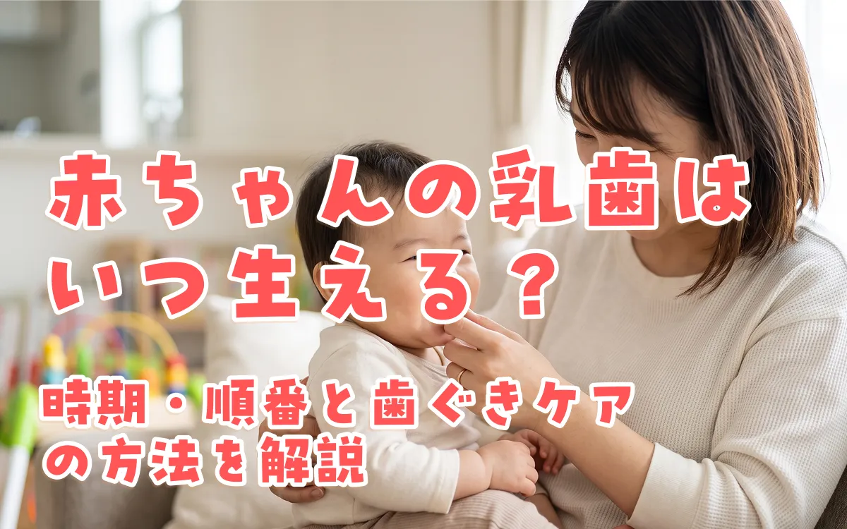 赤ちゃんの乳歯はいつ生える？時期・順番と歯ぐきケアの方法を解説