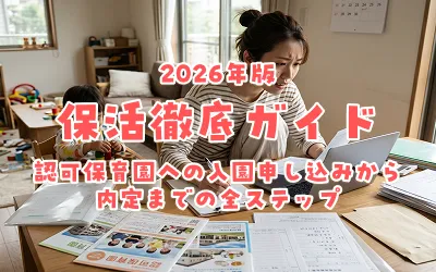 保活徹底ガイド2026年版｜認可保育園への入園申し込みから内定までの全ステップ