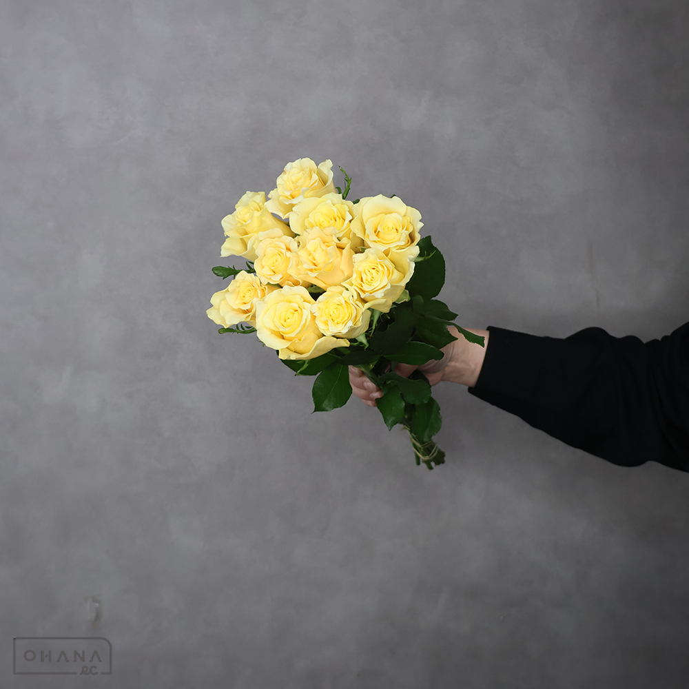 バラ黄　スペード　40cm