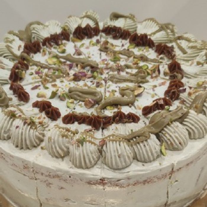 TARTA DE PISTACHO Y DULCE DE LECHE