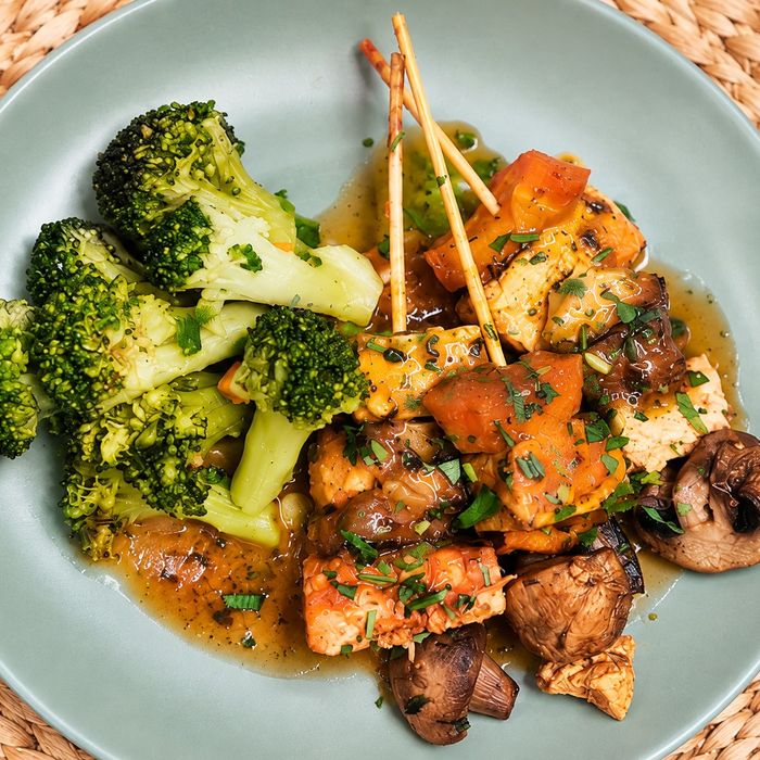 Broqueta de tofu amb verdures 