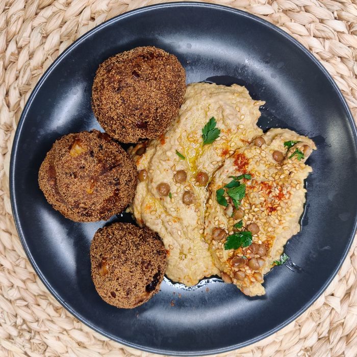 Vegan carrot and cheese balls