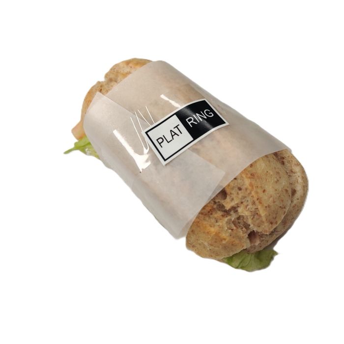 Vegetarian sandwich with tuna, hard-boiled egg, lettuce, and mayonnaise