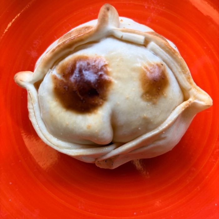 Caramelized onion and mozzarella empanada