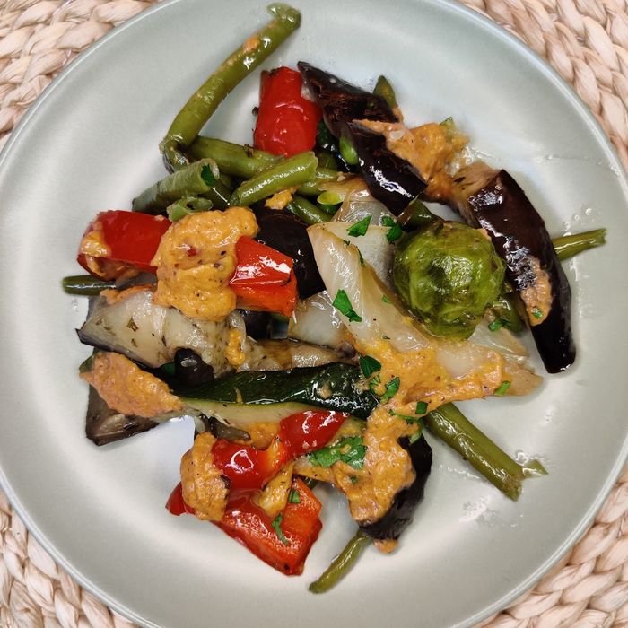 Graellada de verdures amb romesco