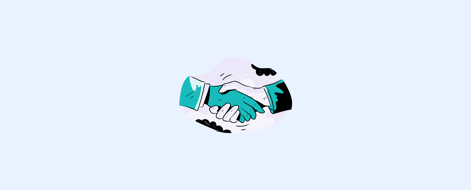 ilustração de aperto de mãos numa demissão em comum acordo