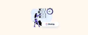 ilustração de mulher fazendo clickup time tracking