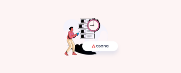 ilustração de homem fazendo o time tracking no asana