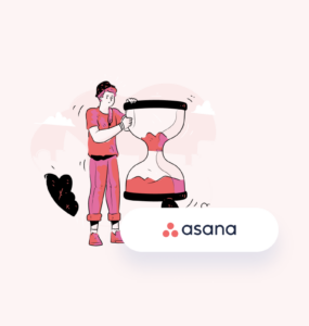 ilustração de gestão de tempo no asana