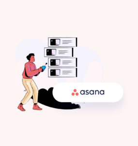 ilustração de gestão de projetos com asana