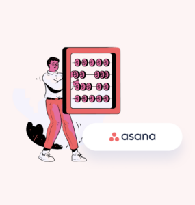 ilustração de custo de projeto no asana