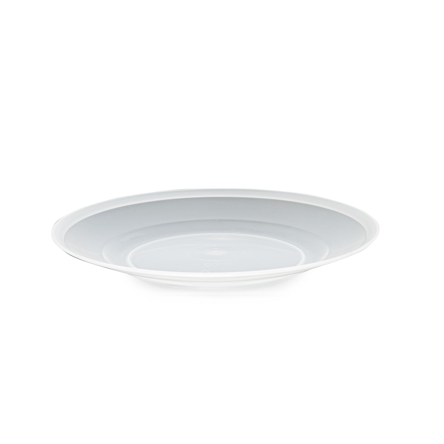 Assiette plate translucide réutilisable en polypropylène PP