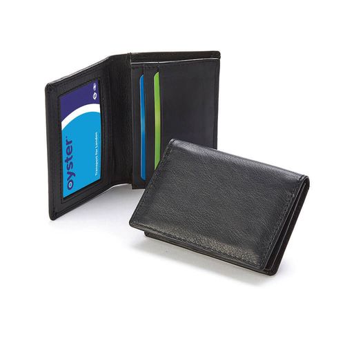 Porte-cartes de visite en cuir Sandringham noir