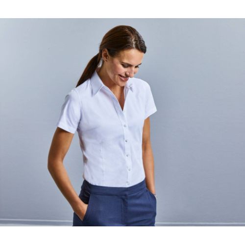 LADIES' SHORT SLEEVE TAILORED COOLMAX® SHIRT