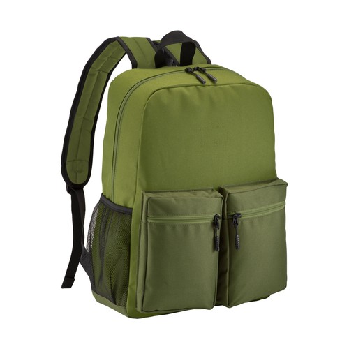 Sac à dos en polyester 600D avec cinq poches, deux bandoulières latérales en filet