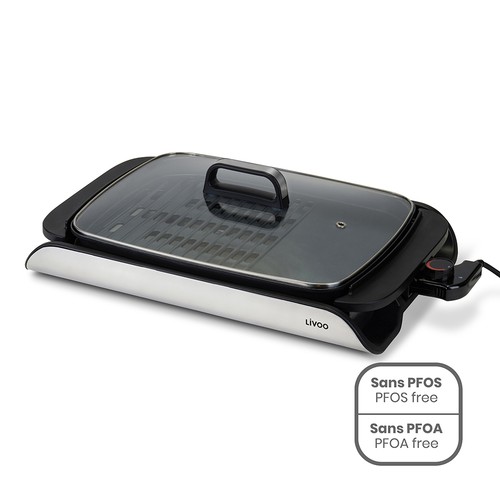Plancha grill avec couvercle