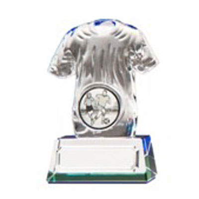 Trophée en verre le maillot du match