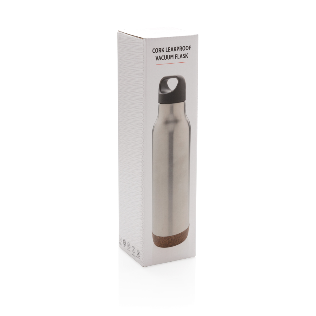 Bouteille isotherme étanche avec finition liège