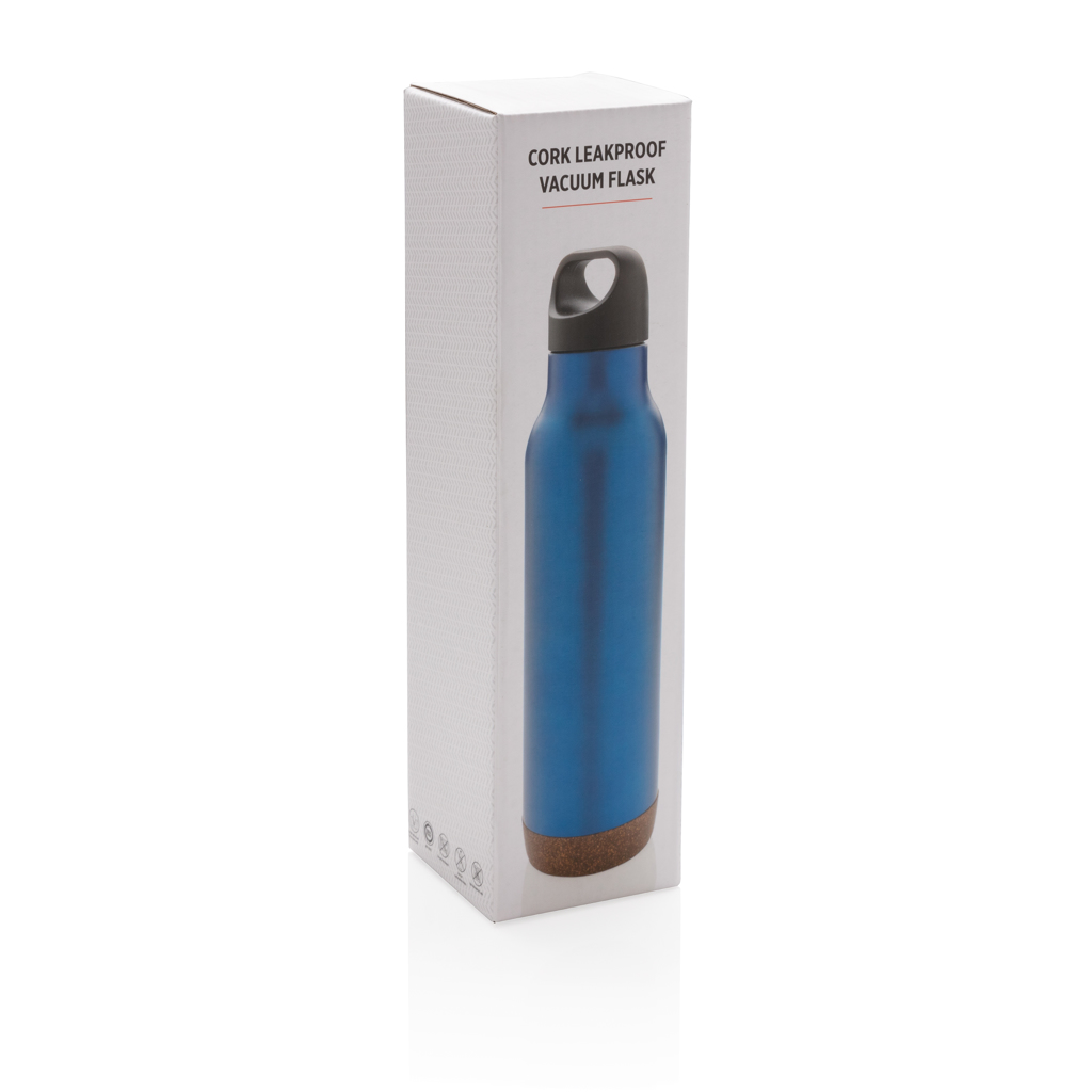 Bouteille isotherme étanche avec finition liège