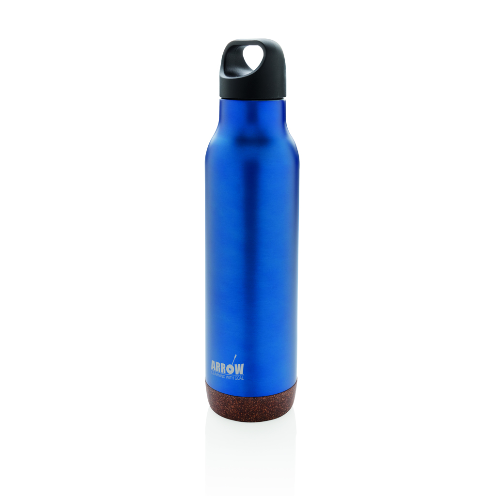 Bouteille isotherme étanche avec finition liège