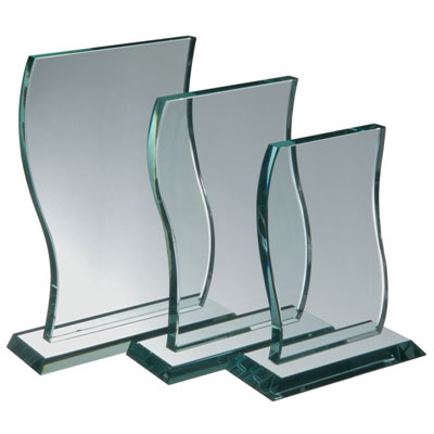 Trophée en verre Wave