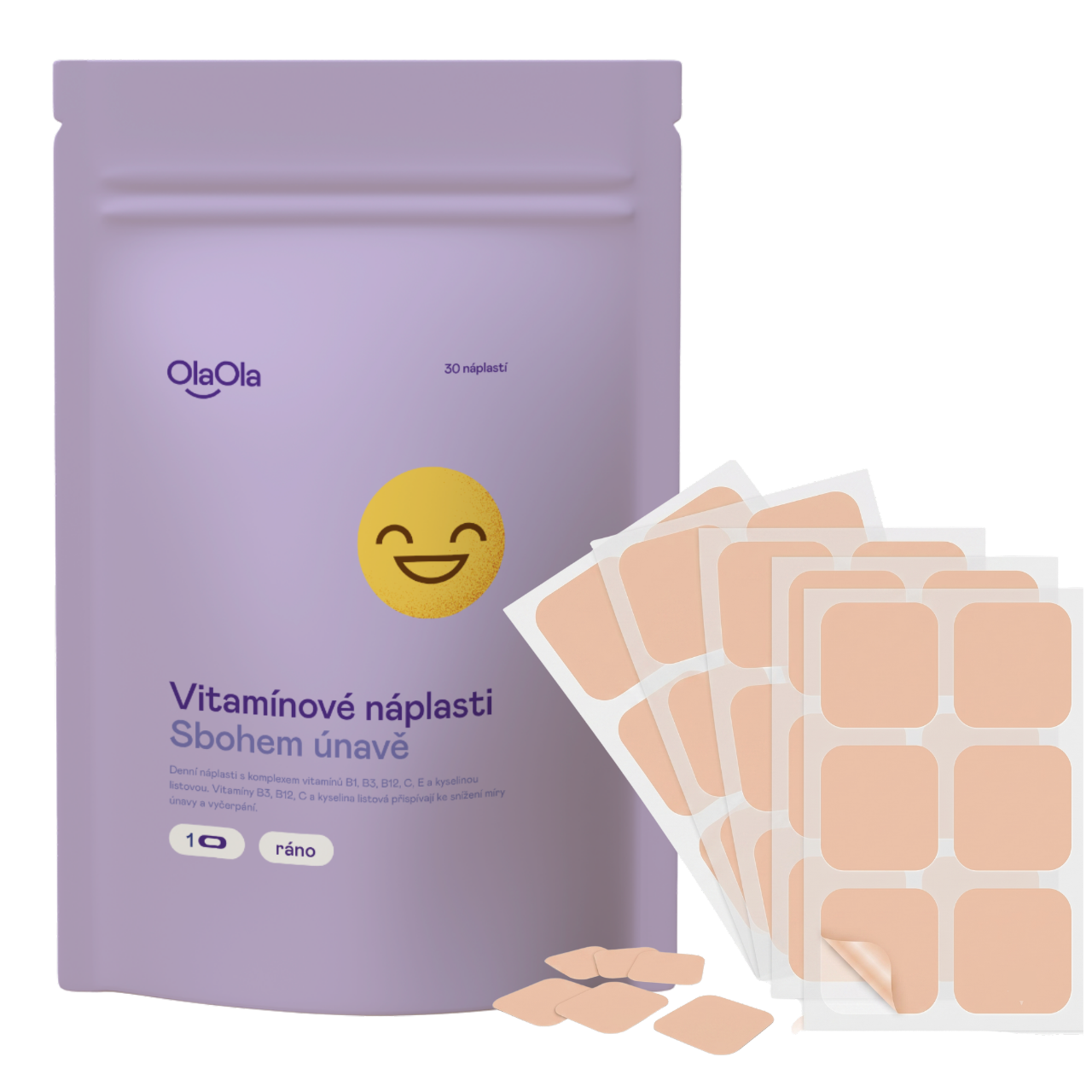 OlaOla Vitamínové náplasti Sbohem únavě - 30 náplastí
