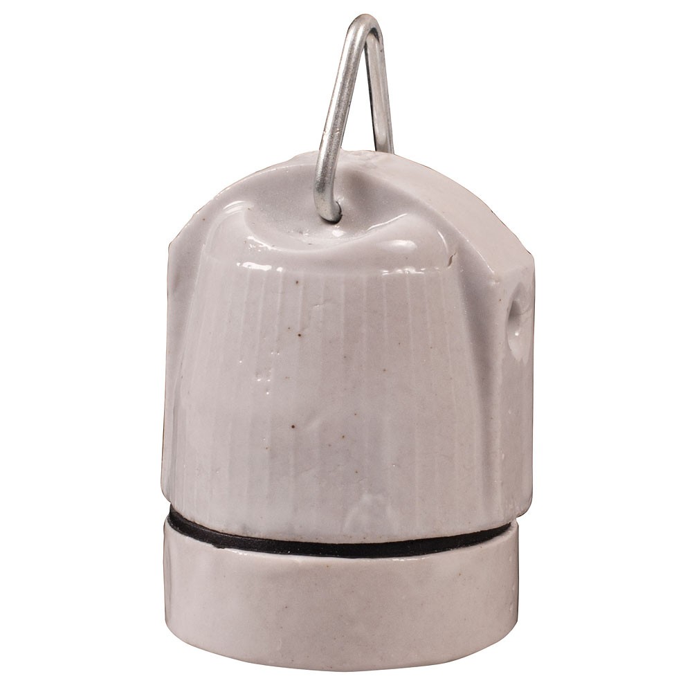 Keramische fitting (E27)met ophanghaakje