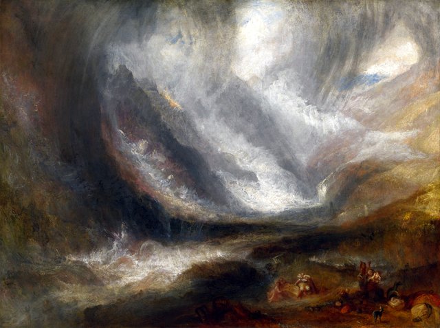 Valley of Aosta: Snowstorm, Avalanche, and Thunderstorm by J. M. W. Turner