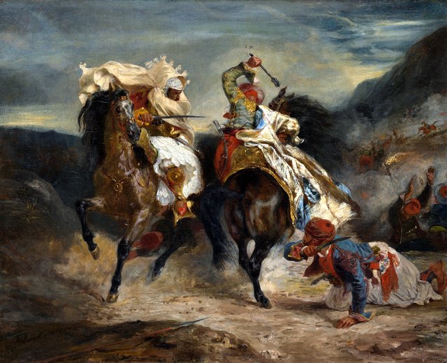 The Combat of the Giaour and Hassan by Eugène Delacroix